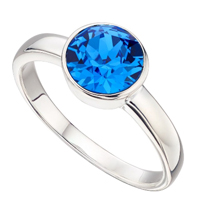Gecko September birthstone Swarovski ring